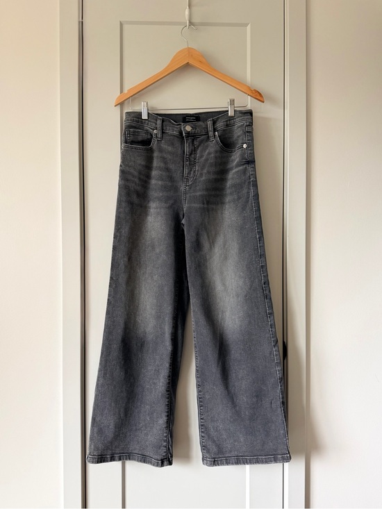 Banana Republic Factory Denim - Banana Republic Factory Wide Leg High Rise Jeans Gray Black Wash Size 28/6